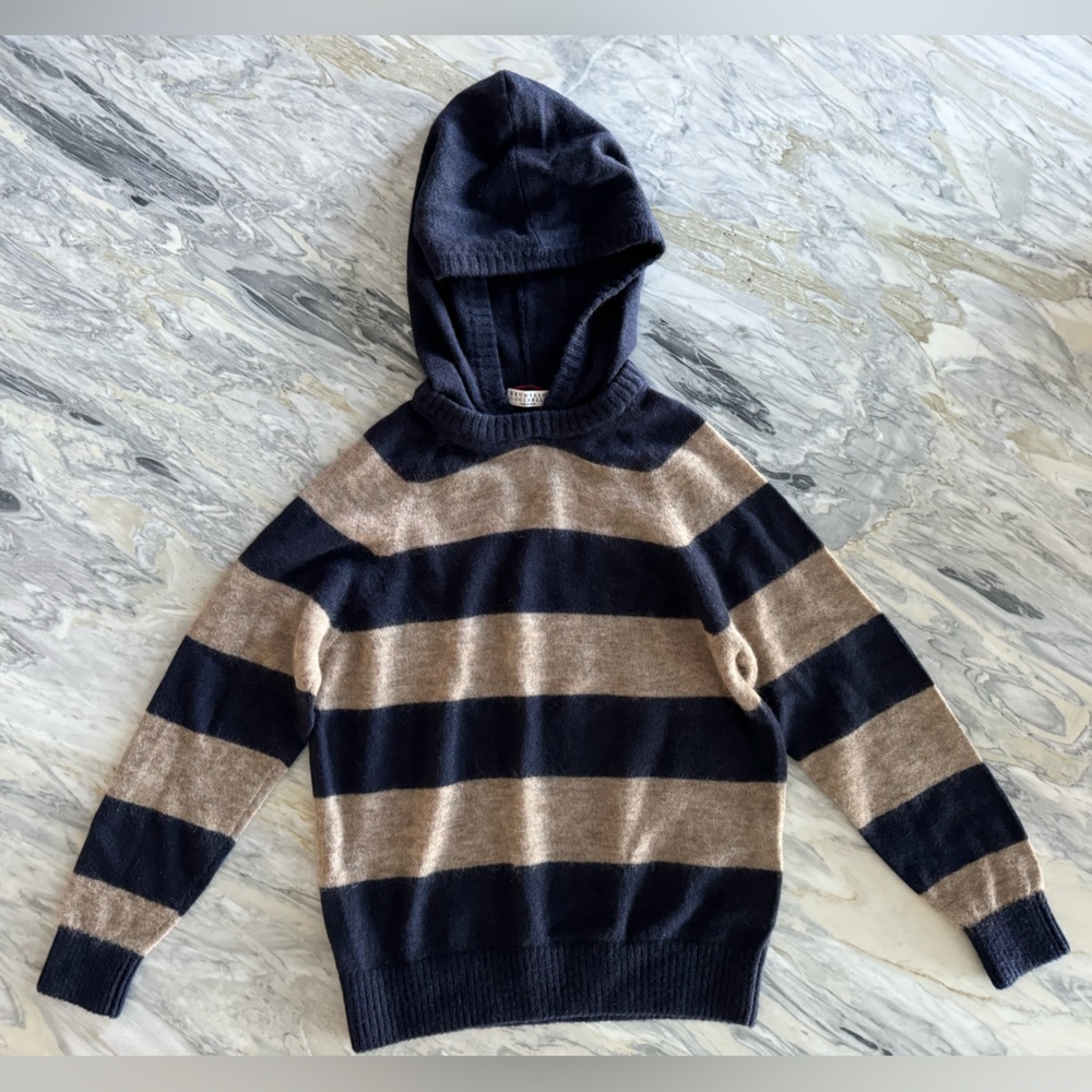 Brunello Cucinelli, size 12 sweater, hood attached
